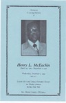 1992-12-09; Pamphlets; Obsequies In Loving Memory of Henry L McEachin