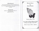 1998-03-05; Pamphlets; Memorial Service for Geneva Herndon by Lincoln Memorial United Methodist Church