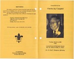 2000-03-14; Pamphlets; Funeral Service for Charles Jay Campbell by Lincoln Memorial United Methodist Church