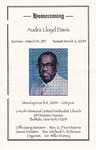2004-03-08; Pamphlets; Homecoming Audra Lloyd Davis by Lincoln Memorial United Methodist Church