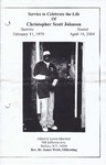 2004-03-10; Pamphlets; Service to Celebrate the Life of Christopher Scott Johnson