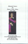 2005-04-24; Pamphlets; Memorial Services for Frances Forbes Moore