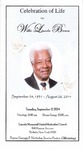 2014-09-24; Pamphlets; Celebration of Life for Willie Lincoln Brown