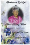 2016-10-15; Pamphlets; Celebration of Life for Detroit Dorothy Walker