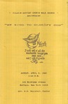 Pamphlet Male Chorus Anniversary; 1989-04-09