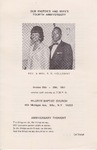 Pamphlet Pastor Anniversary 4th; 1967-10-25
