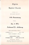 Pamphlet Pastor Anniversary 11th; 1974-10-30