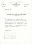 1977-02-19; Letter; Baptismal Services March 2, 1977