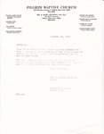 1980-10-26; Letter; Sister Lucille Winston by Pilgrim Missionary Baptist Church