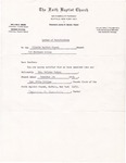 1981-12-12; Letter; Letter of Notification Delores Hudson by Pilgrim Missionary Baptist Church