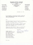 1992-09-28; Letter; Baptismal Services