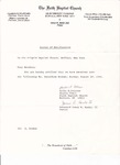 1993-08-29; Letter; Geraldine Booker by Pilgrim Missionary Baptist Church