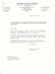 1994-02-23; Letter; Baptismal Services March 6, 1994