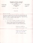 1995-03-26; Letter; Resolution by Pilgrim Missionary Baptist Church