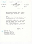 1995-09-03; Letter; Baptismal Services September 10, 1995 by Pilgrim Missionary Baptist Church