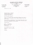 1996-02-22; Letter; Reverend Troy A Bronner by Pilgrim Missionary Baptist Church