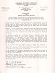 Undated; Letter; Resolution for Deacon James Aaron Watkins