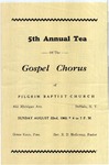 1965-08-22; Pamphlet; 5th Annual Tea of the Gospel Chorus