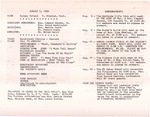 1984-08-05; Pamphlet; Announcements