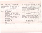 1984-08-26; Pamphlet; Announcements