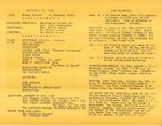 1984-09-30; Pamphlet; Announcements