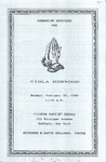 1989-02-27; Pamphlet; Homecoming Services for Viola Norwood by Pilgrim Missionary Baptist Church