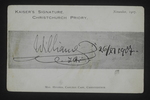 Kaiser's Signature (1) by WWI Postcards from the Richard J. Whittington Collection