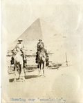 Egypt; Giza; 1926; Dr. and Mrs. Harry W. Rockwell on Camels; Photograph by Harry W. Rockwell