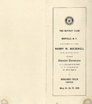 Papers; Rotary Club of Buffalo, NY Pamphlet; May 1938 by Harry W. Rockwell