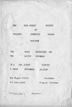 Program; 1958-09-21 by The Royal Serenaders Male Chorus