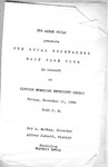 Program; 1960-11-11 by The Royal Serenaders Male Chorus