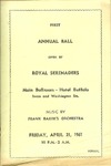 Program; 1961-04-21 by The Royal Serenaders Male Chorus