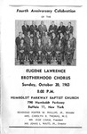 Program; 1963-10-20 by The Royal Serenaders Male Chorus