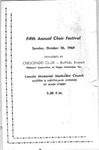 Program; 1969-10-26 by The Royal Serenaders Male Chorus