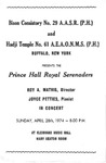 Program; 1974-04-28 by The Royal Serenaders Male Chorus