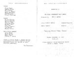 Program; 1989-11-12 by The Royal Serenaders Male Chorus
