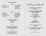 Program; 1998-11-15 by The Royal Serenaders Male Chorus