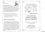 Program; 2010-11-07 by The Royal Serenaders Male Chorus