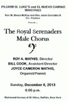 Program; 2013-12-08 by The Royal Serenaders Male Chorus