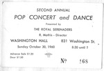 RS-Ticket; 1960-10-30 by The Royal Serenaders Male Chorus