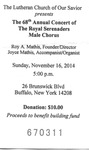RS-Ticket; 2014-11-16 by The Royal Serenaders Male Chorus