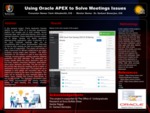 Using Oracle APEX to Solve Meetings Issues